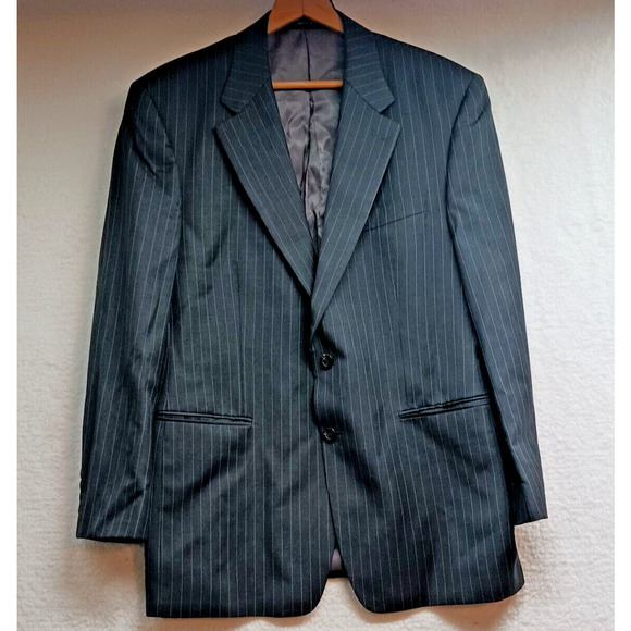 Ralph Lauren for Dillards Men's Suit Jacket‎ Blazer Sport Coat 42R Black Wool - Picture 1 of 11